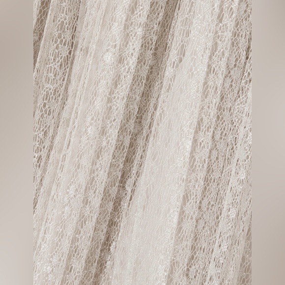 Ulla Johnson Maren Pleated Metallic Lace Midi Skirt - Picture 5 of 8